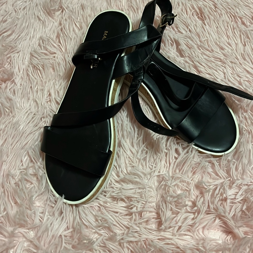 Black and brown sandals
